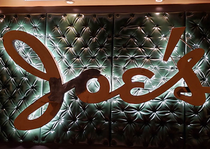Lighting design of Original Joe's Restaurant logo